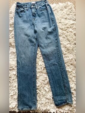 Good American High-Waist Straight-Leg Jeans Sz 25